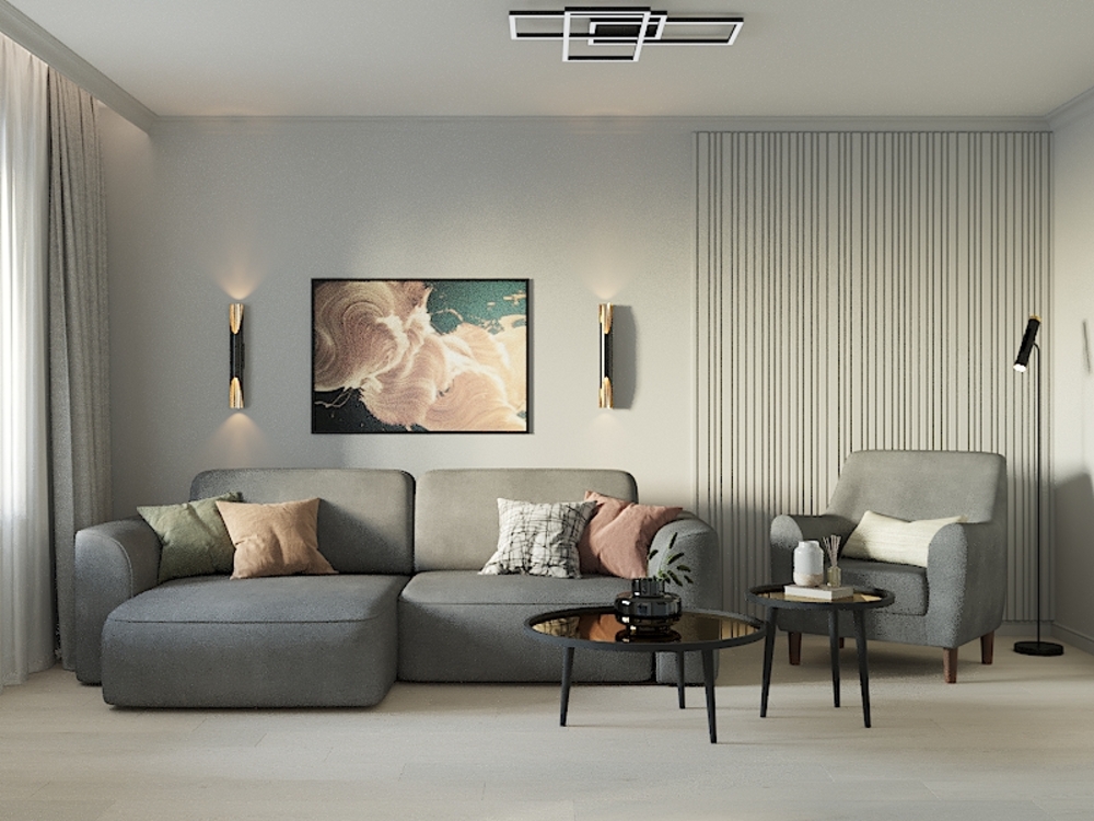 Лаконичная квартира 64.8 м² в Подмосковье