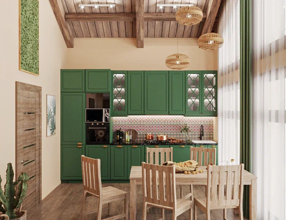 Сочетание цветов в интерьере с зеленым оттенком: 20 стильных идей