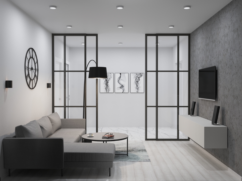 45 неподражаемых серых гостиных в разных стилях