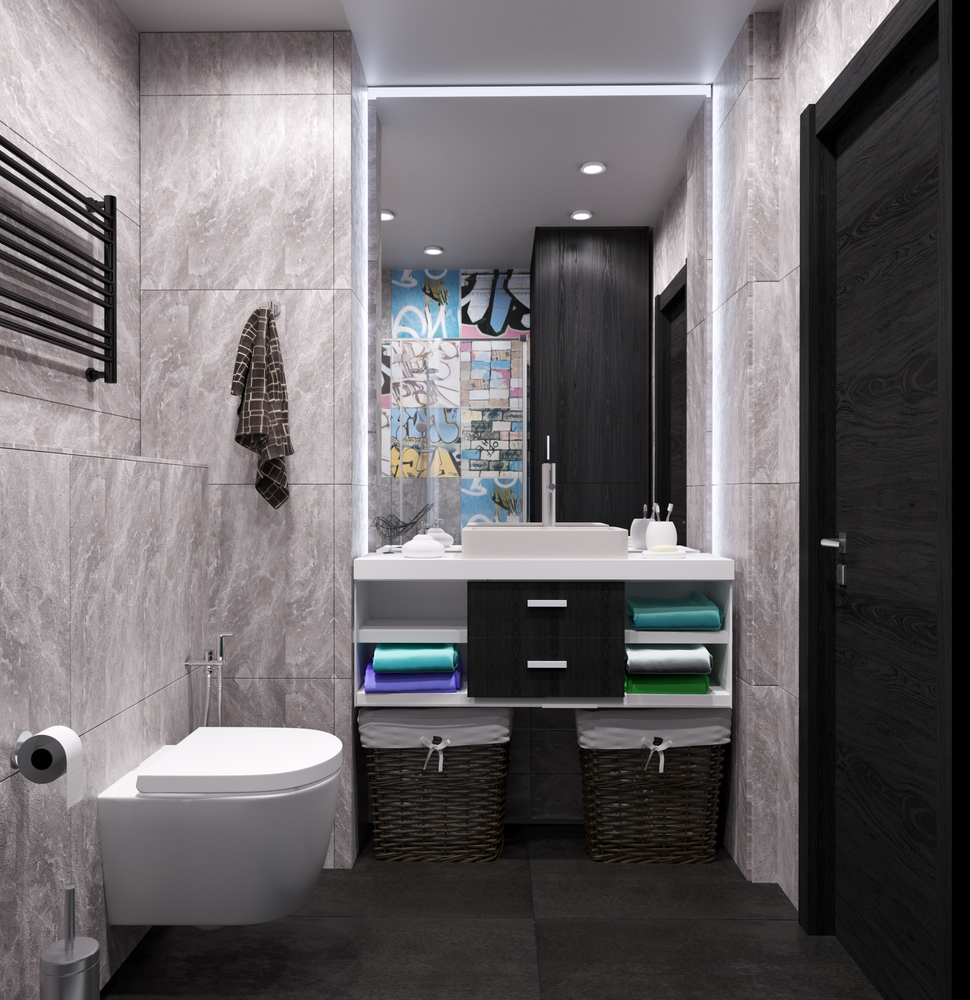 Проект ReRooms: однушка в стиле лофт со спальней за стеклом