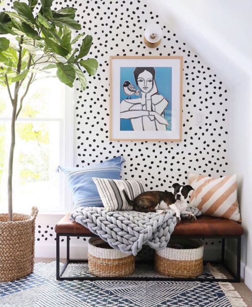 Стильный горох: 10 неожиданных решений по использованию милого узора в интерьере