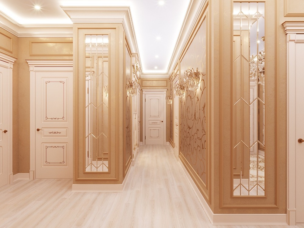 Для каких стилей интерьера подходят обои золотого цвета