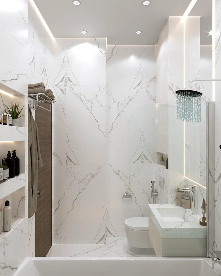 Фото № 10: Дизайн ванной с душевой кабиной: 30 современных вариантов