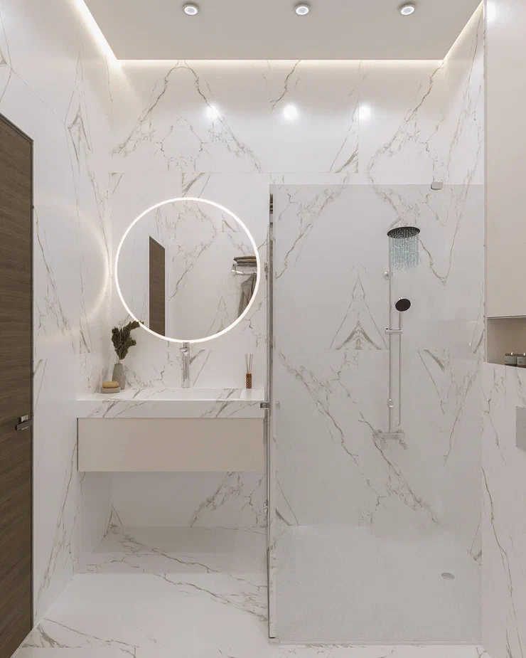 Фото № 2: Стеклянная шторка для ванной: плюсы и минусы