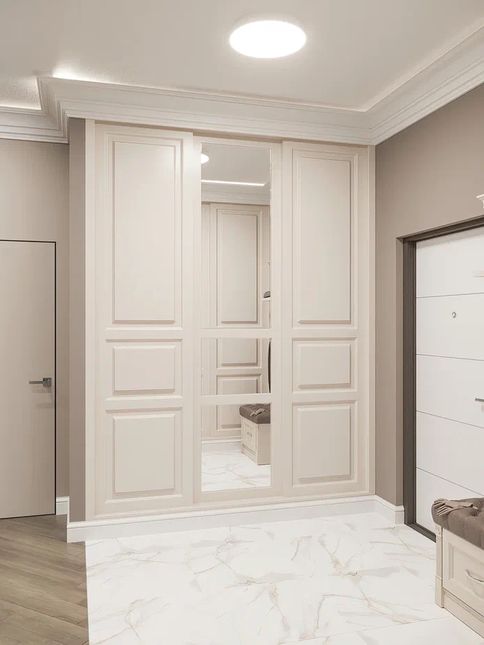 Фото № 4: Шкаф-купе для прихожей в современном интерьере