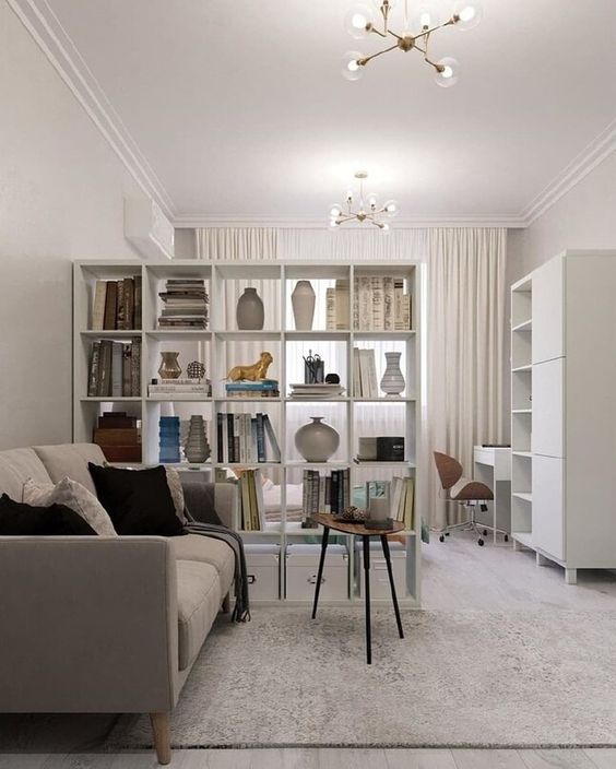 Фото № 6: Дизайн однокомнатной квартиры для семьи с ребенком: 20 удачных примеров