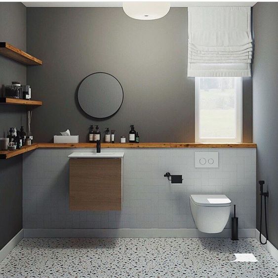 Фото № 7: Серый цвет в интерьере ванной: 10 стильных сочетаний