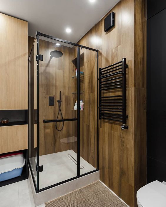 Фото № 15: Санузел вместе с душем: 27 красивых идей