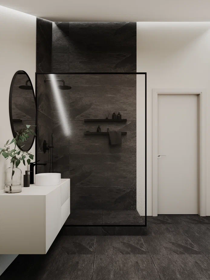 Фото № 16: Натяжной потолок в ванной: все за и против