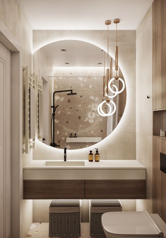 Фото № 14: Натяжной потолок в ванной: все за и против