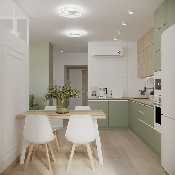 Фото № 12: Оливковый цвет в интерьере: 15 модных сочетаний