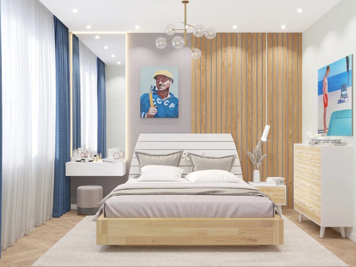 Фото № 3: Как украсить стены за кроватью в спальне: 20 интересных способов