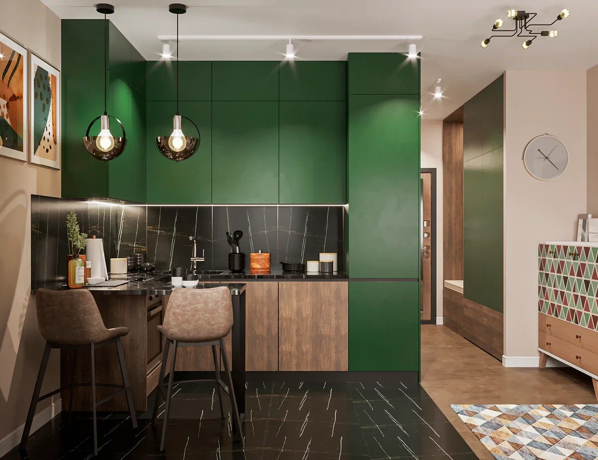 Фото № 8: Сочетание цветов в интерьере с зеленым оттенком: 20 стильных идей