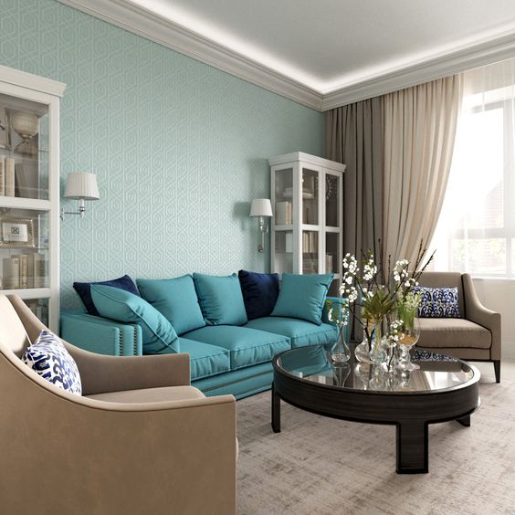 Фото № 19: Сочетание бирюзового цвета в интерьере: 20 необычных идей