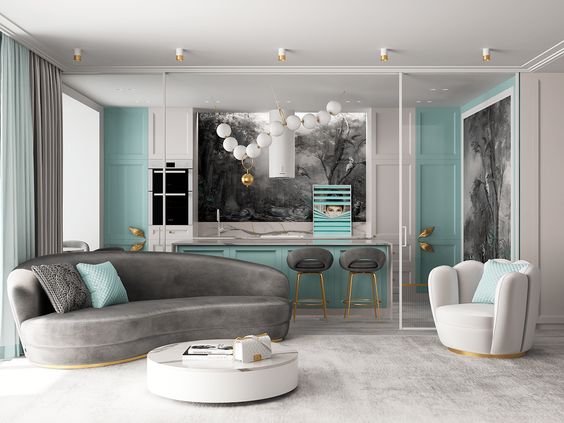 Фото № 9: Почему дизайнеры так любят цвет тиффани: раскрываем карты