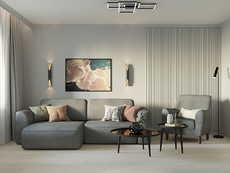 Фото № 1: Лаконичная квартира 64.8 м² в Подмосковье