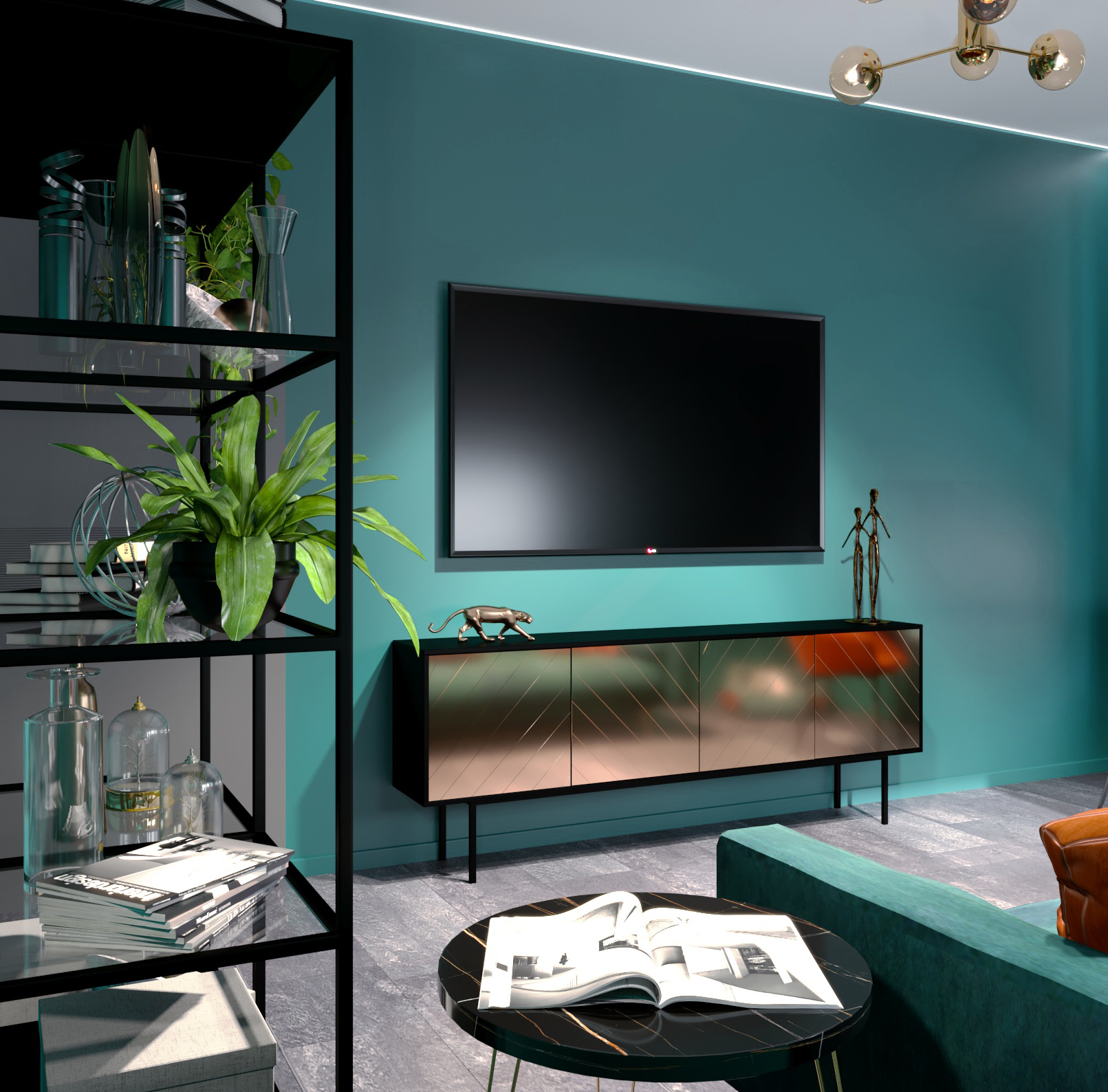 Фото № 2: Интерьер с характером: двухкомнатная квартира 46.89 м² в Москве