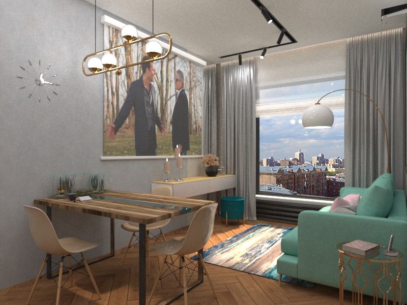 Фото № 2: Эргономичная квартира 45 м² для мамы и двух дочек в Москве