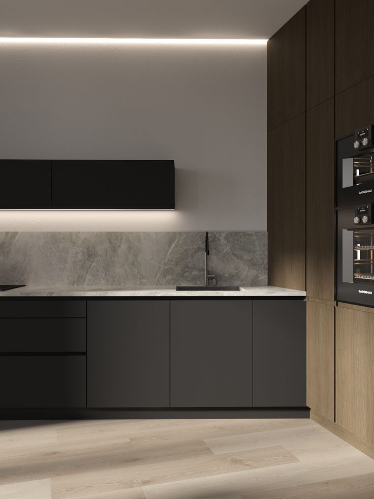 Фото № 3: Кухня без верхних шкафов: плюсы и минусы