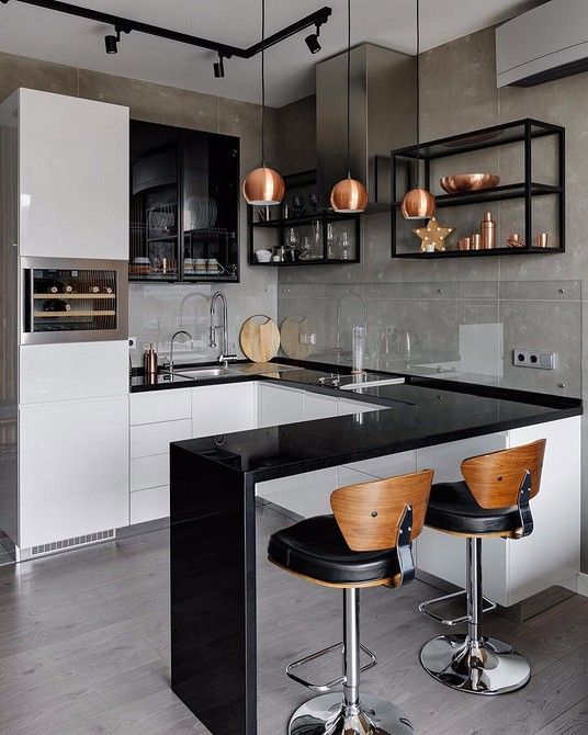 Фото № 7: Кухня без верхних шкафов: плюсы и минусы