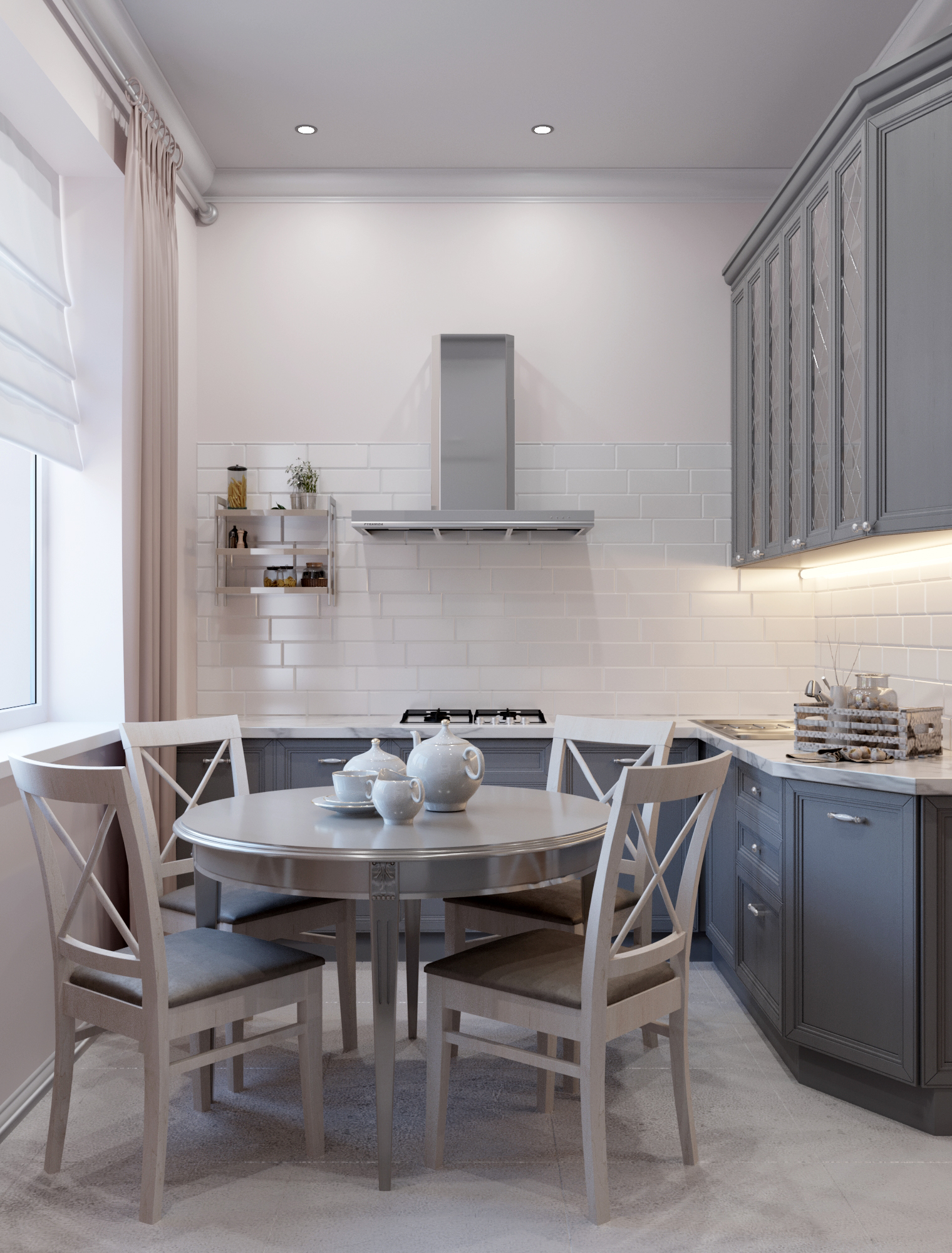 Фото № 5: Кухня без верхних шкафов: плюсы и минусы