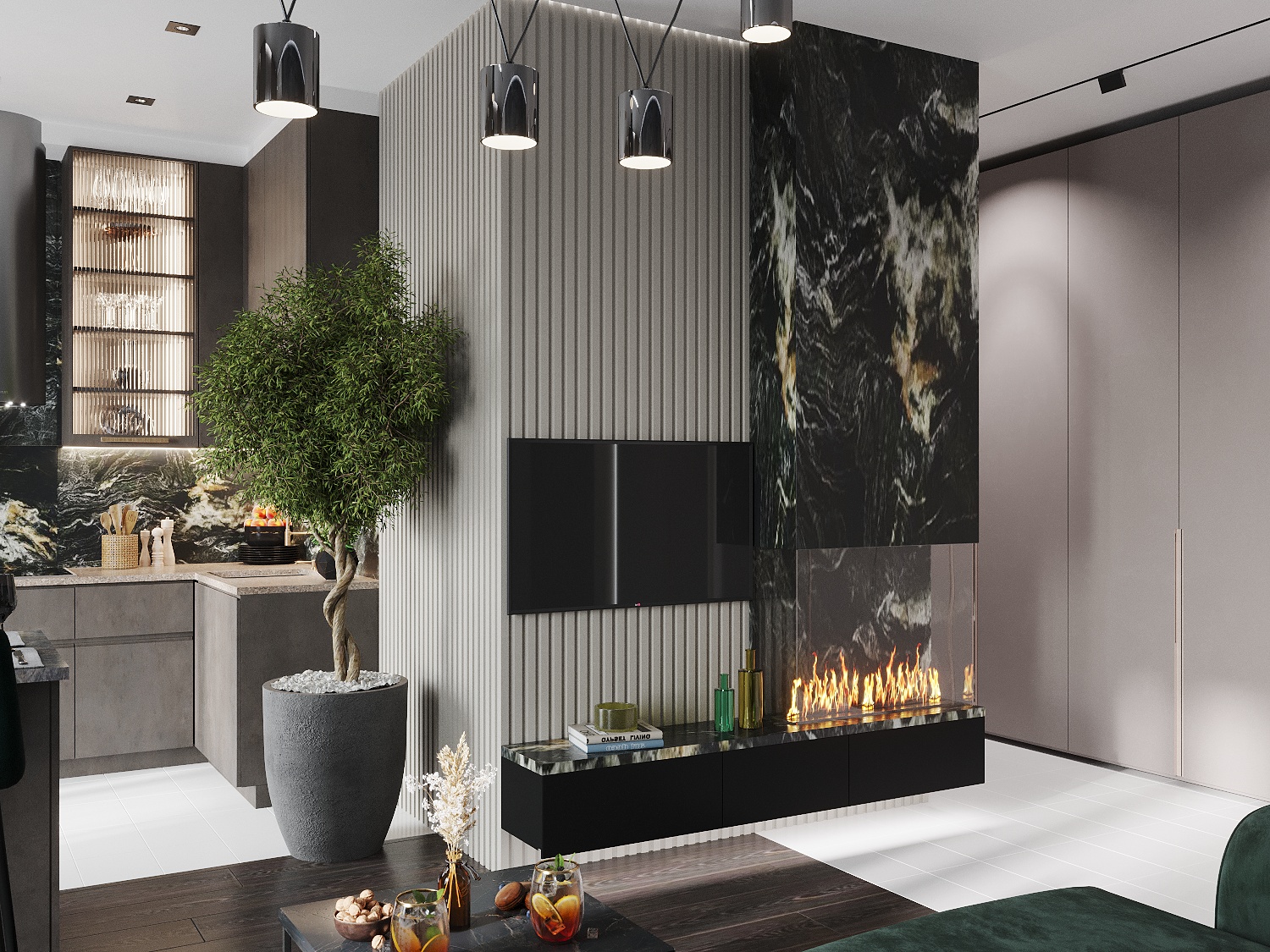 Фото № 1: Биокамин в интерьере: 15 удачных воплощений