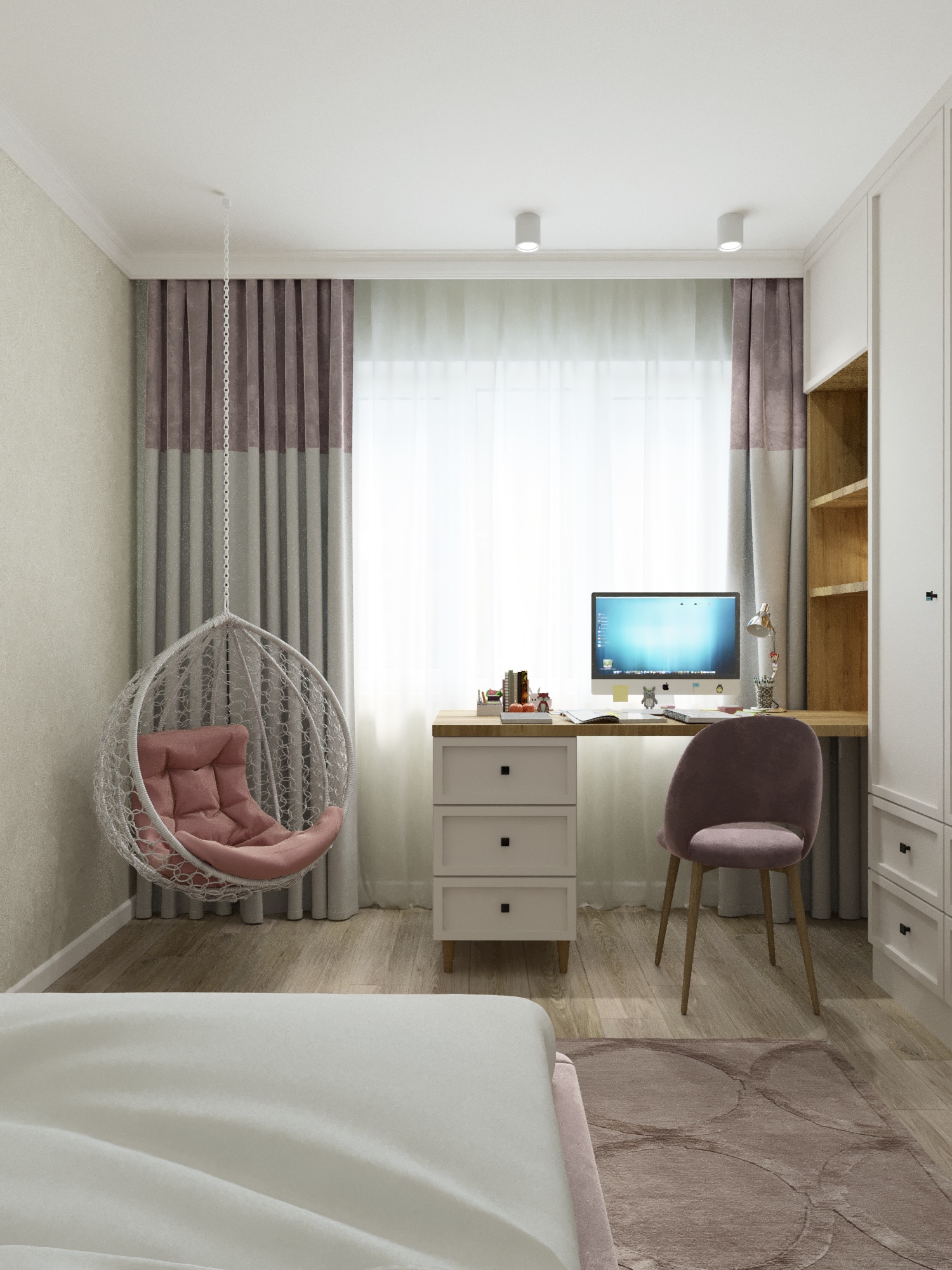 Фото № 15: 18 стильных спален с угловым шкафом