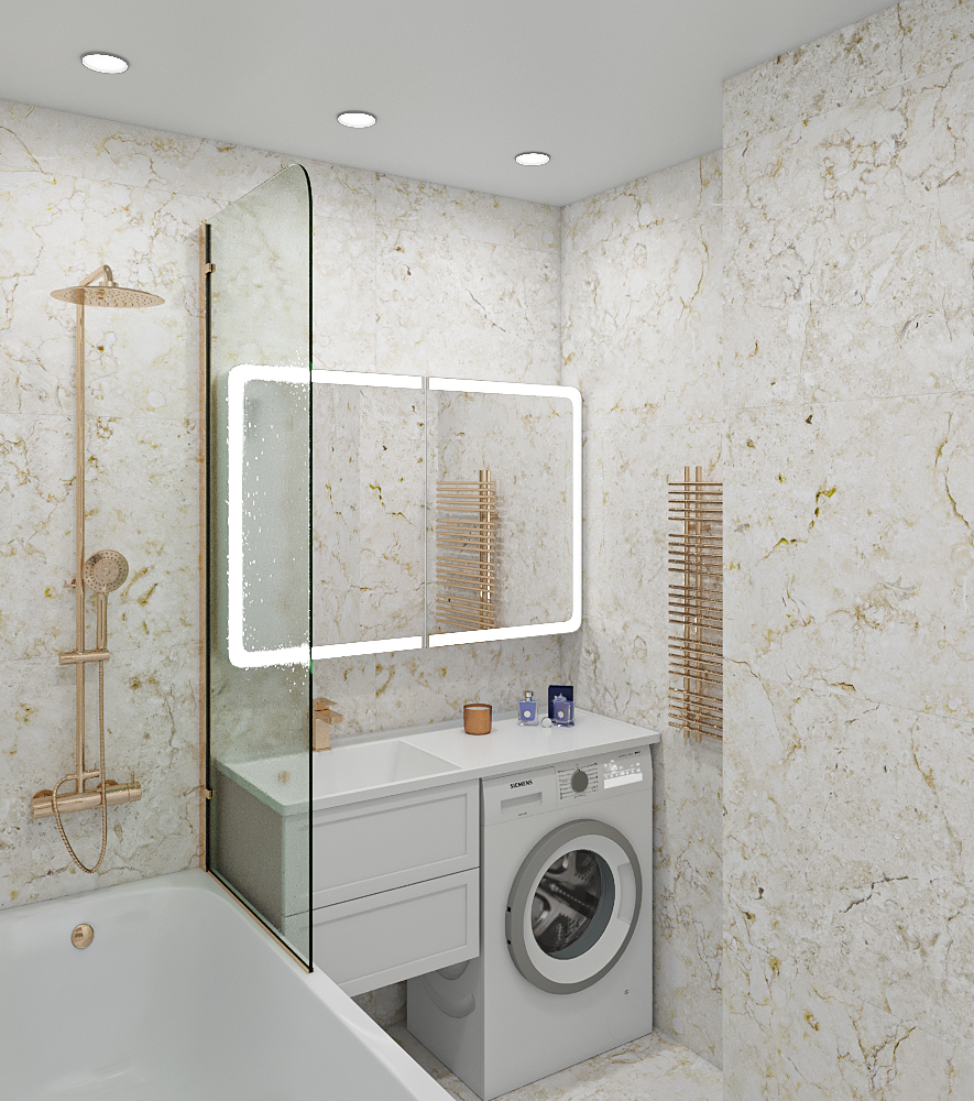 Фото № 8: Дизайн маленькой ванной комнаты: 10 принципов