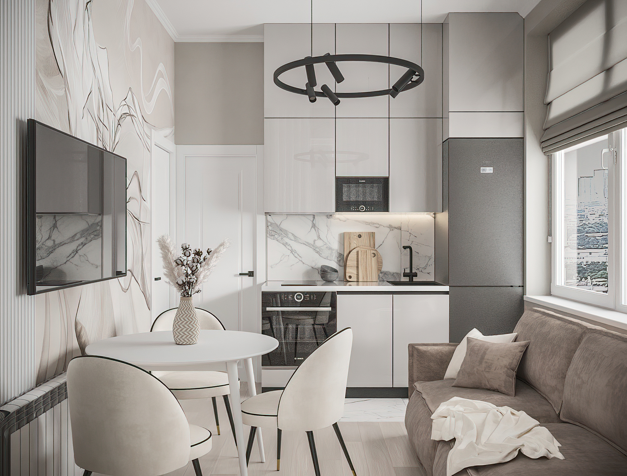 Фото № 12: Дизайн однокомнатной квартиры: идеи и советы от ReRooms