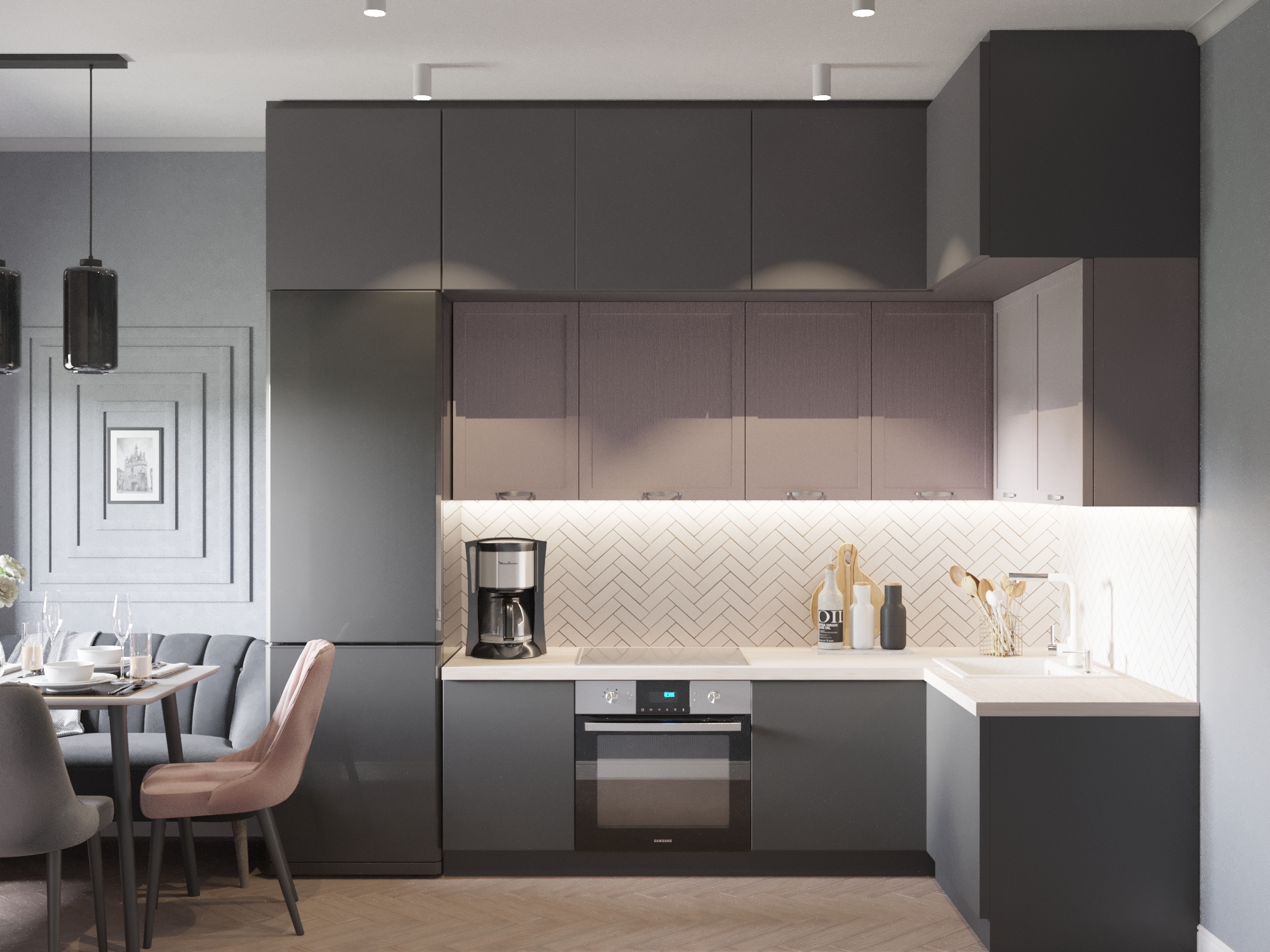 Фото № 3: 14 современных идей дизайна угловой кухни