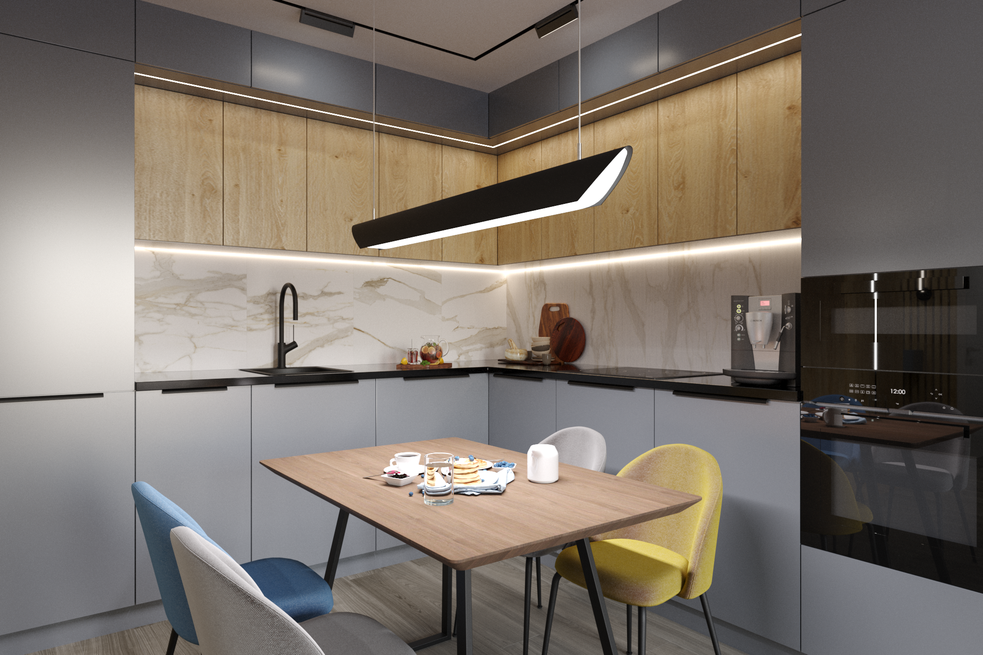 Фото № 14: 14 современных идей дизайна угловой кухни