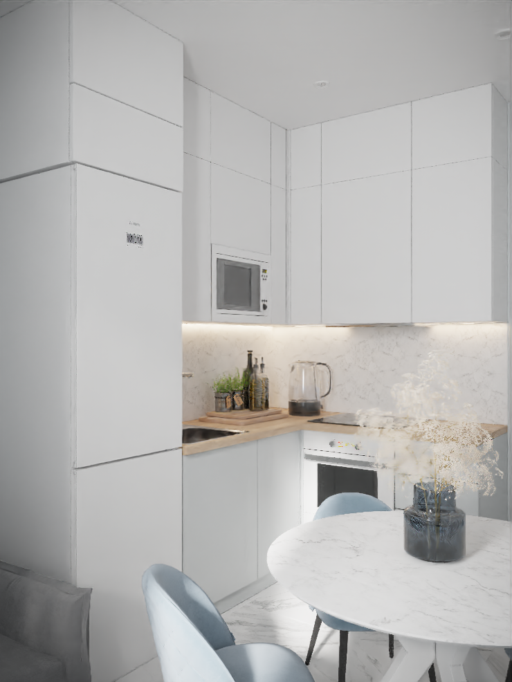 Фото № 3: Дизайн однокомнатной квартиры в доме серии КОПЭ