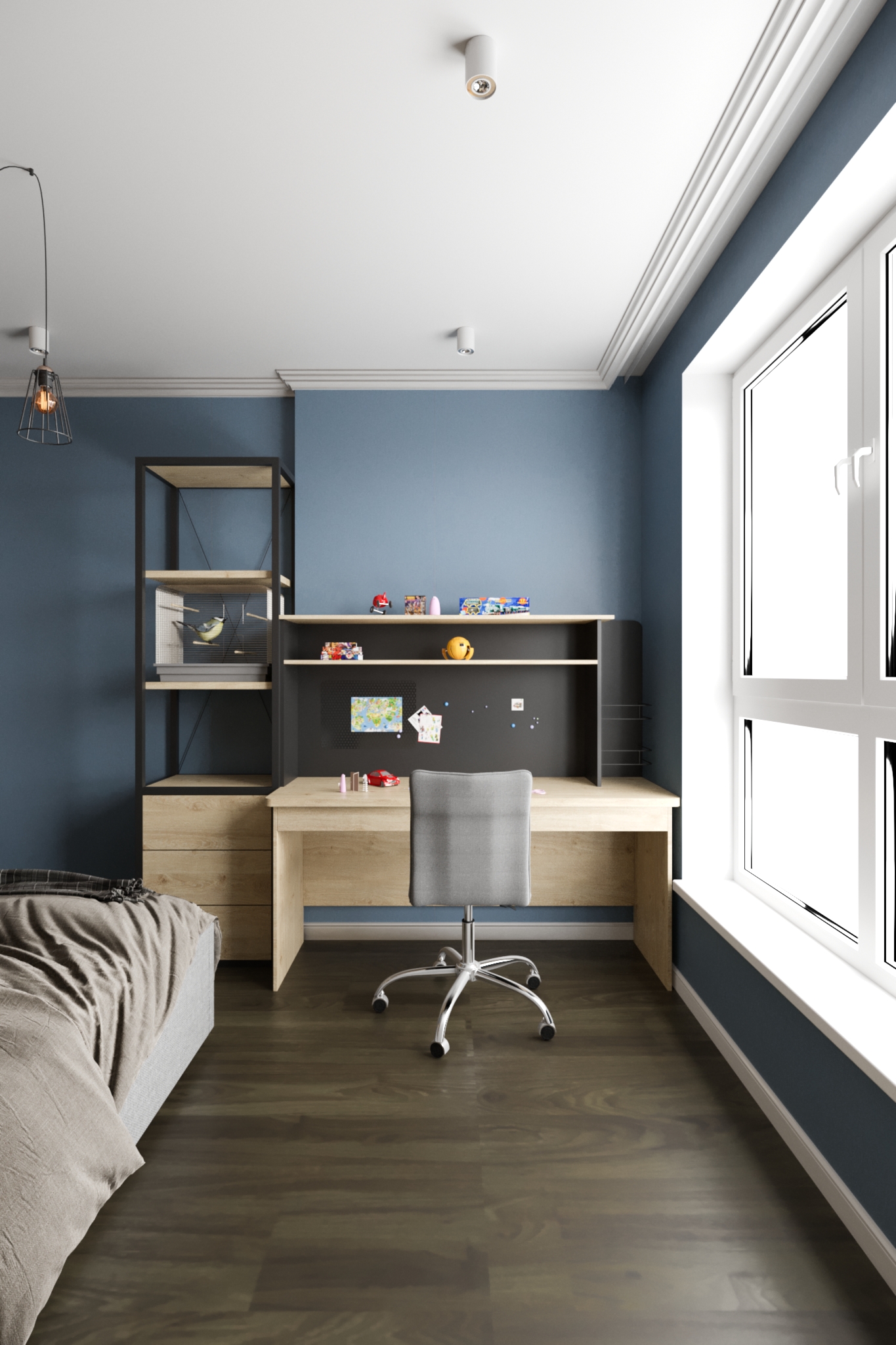 Фото № 34: Пегборд в интерьере: как организовать креативное хранение в разных комнатах — 18 ярких идей