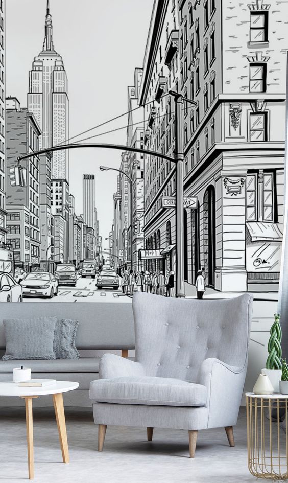 Фото № 7: Обои с изображением города: 33 примера в интерьере