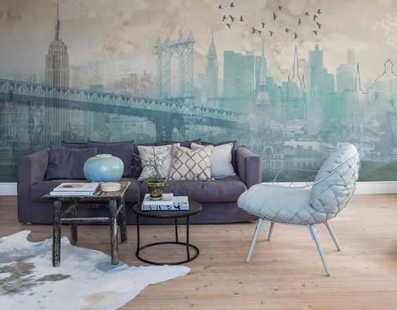 Фото № 9: Обои с изображением города: 33 примера в интерьере