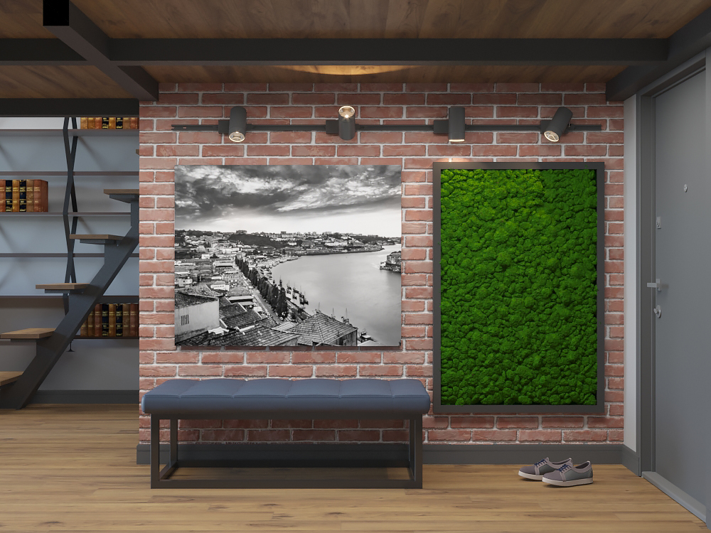 Фото № 6: Имитация кирпичной кладки с помощью обоев под кирпич: недорого и эффектно 