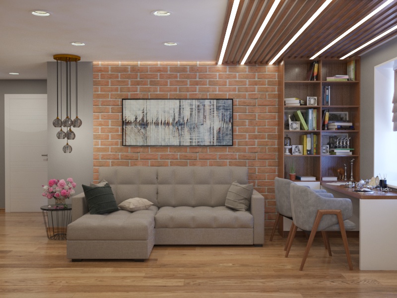 Фото № 4: Имитация кирпичной кладки с помощью обоев под кирпич: недорого и эффектно 