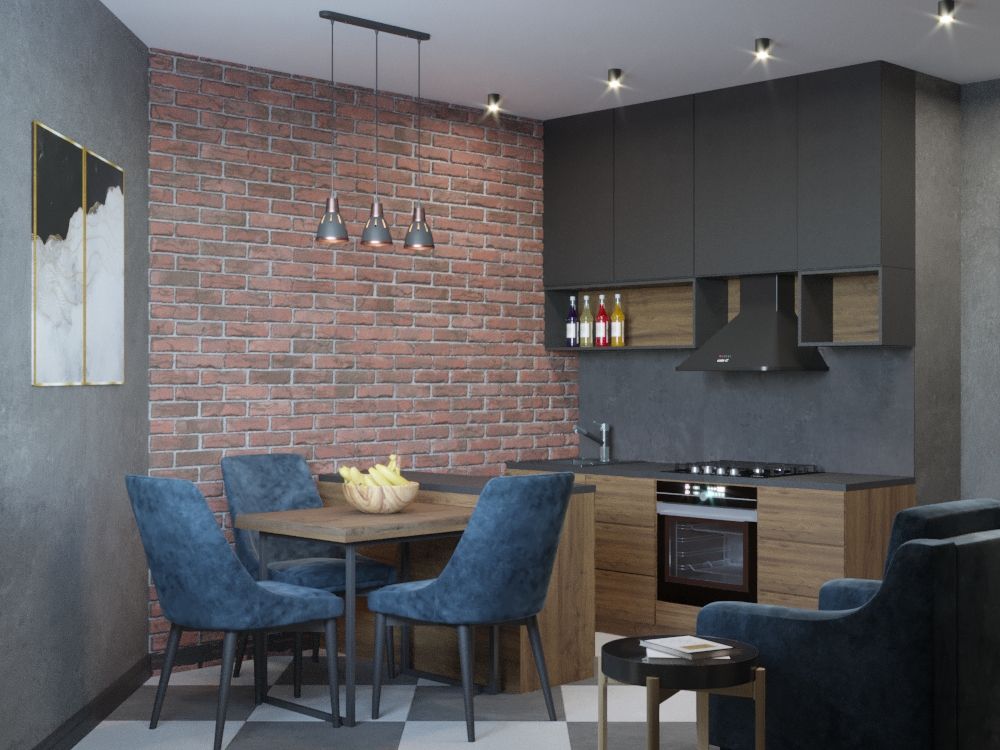 Фото № 18: Имитация кирпичной кладки с помощью обоев под кирпич: недорого и эффектно 