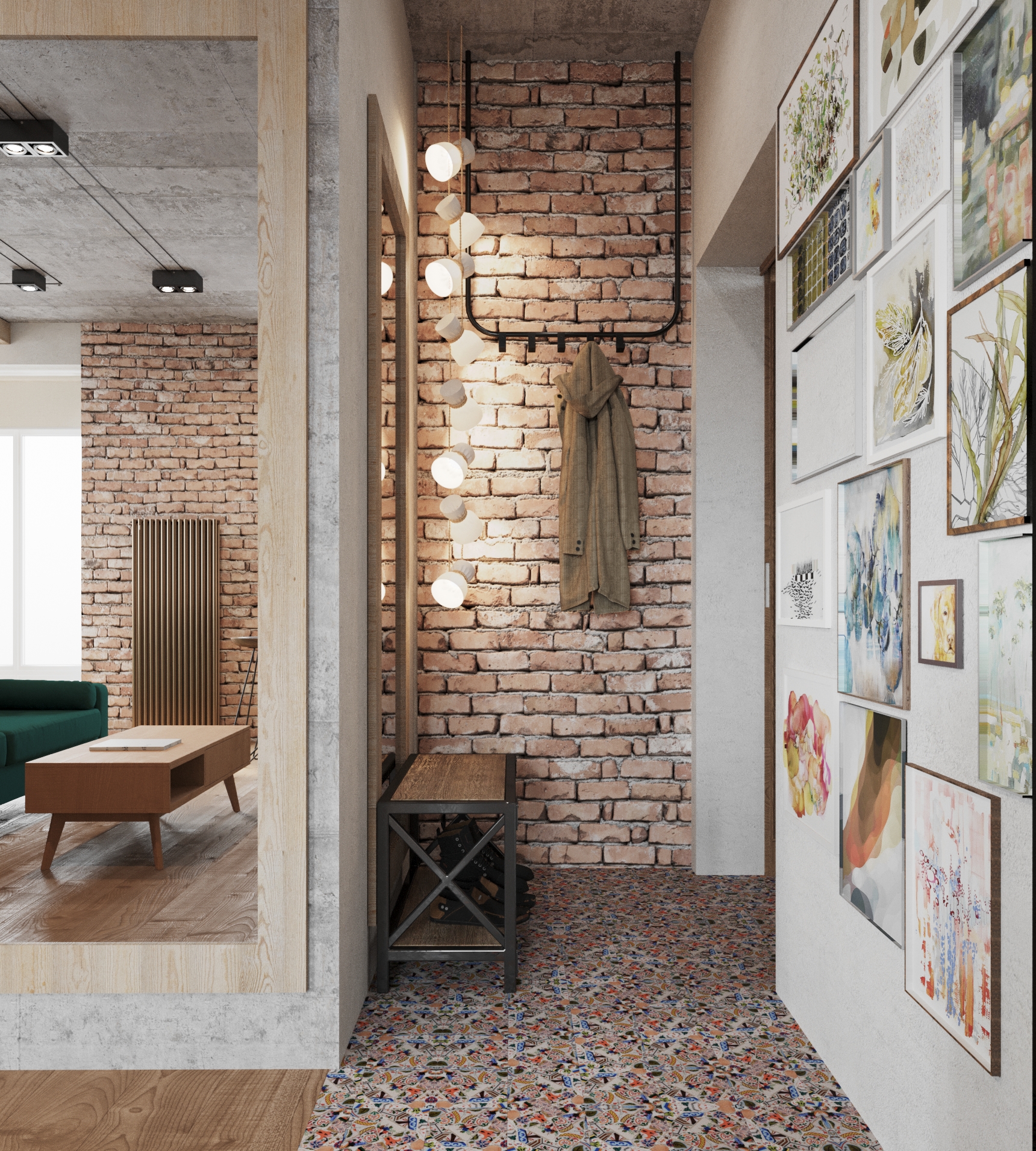 Фото № 10: Имитация кирпичной кладки с помощью обоев под кирпич: недорого и эффектно 