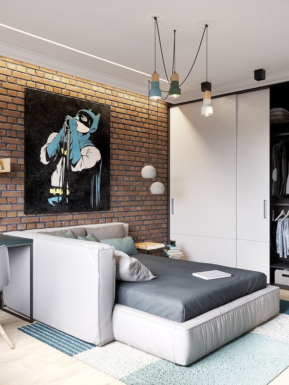 Фото № 17: Имитация кирпичной кладки с помощью обоев под кирпич: недорого и эффектно 