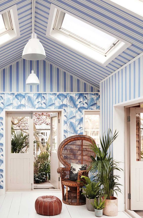 Фото № 8: Полосатые обои в интерьере разных стилей: 15 фото