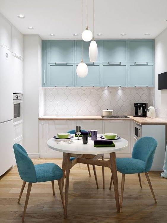 Фото № 3: Бирюзовая кухня: 20 нескучных идей