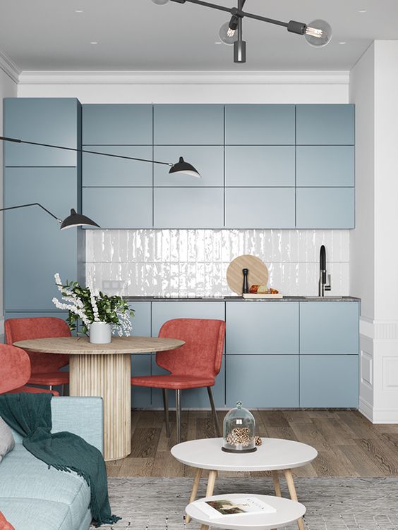 Фото № 4: Бирюзовая кухня: 20 нескучных идей