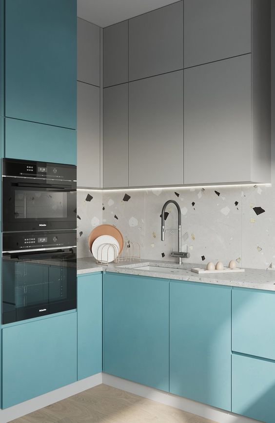 Фото № 6: Бирюзовая кухня: 20 нескучных идей