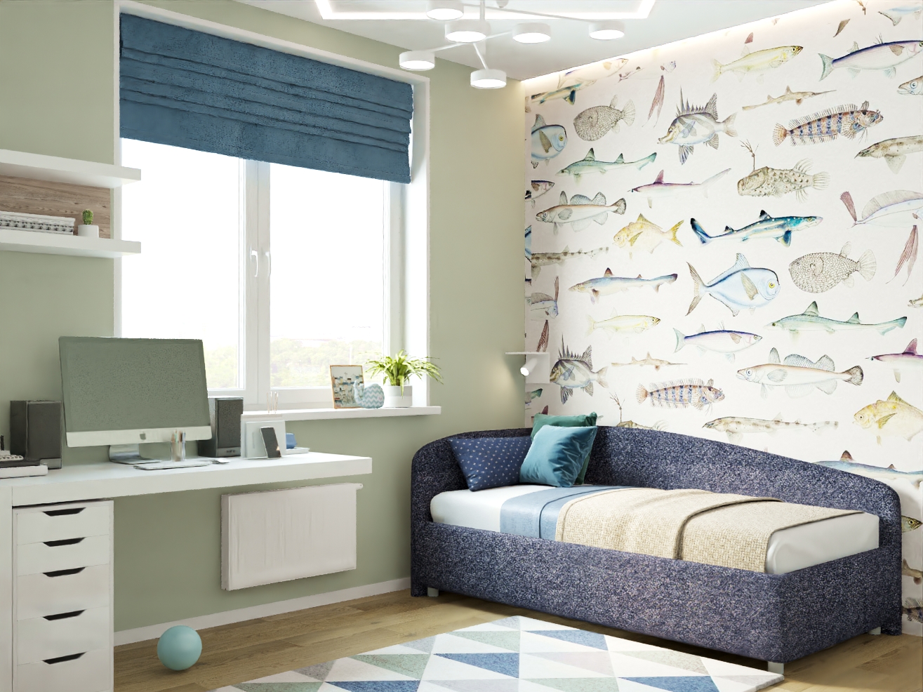 Фото № 19: Весенняя свежесть круглый год: фисташковый цвет в интерьере