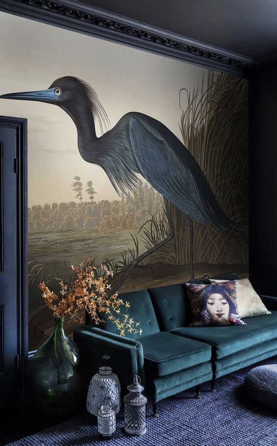 Фото № 2: Обои с птицами в интерьере: фотообзор лучших примеров