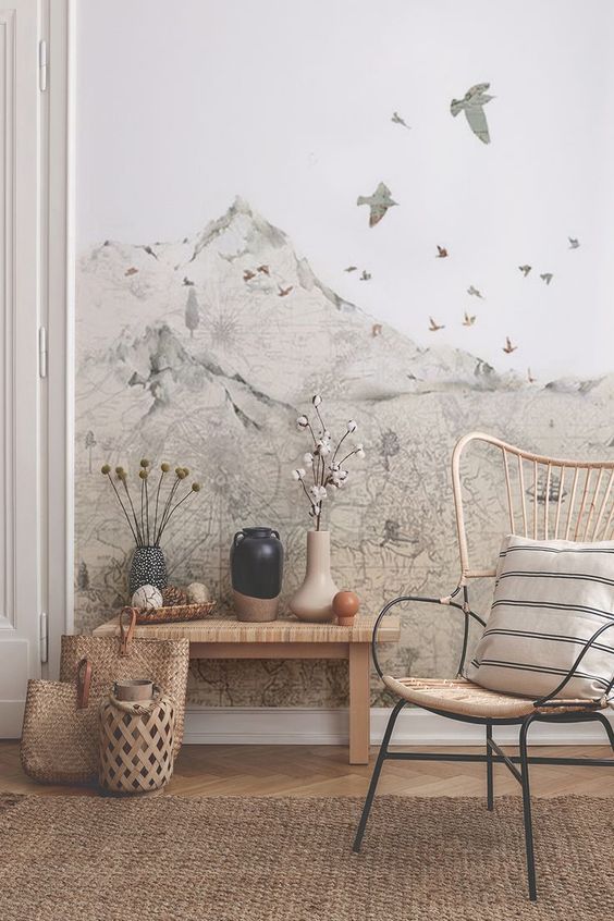 Фото № 5: Обои с птицами в интерьере: фотообзор лучших примеров