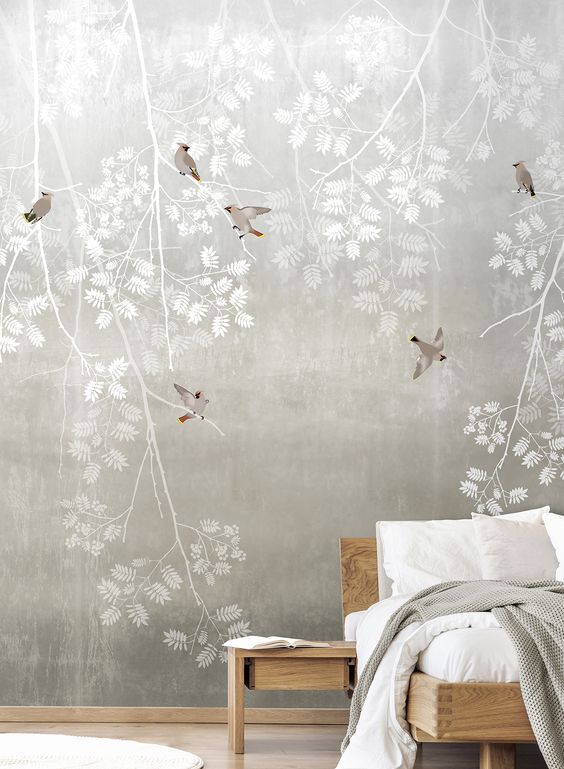 Фото № 6: Обои с птицами в интерьере: фотообзор лучших примеров
