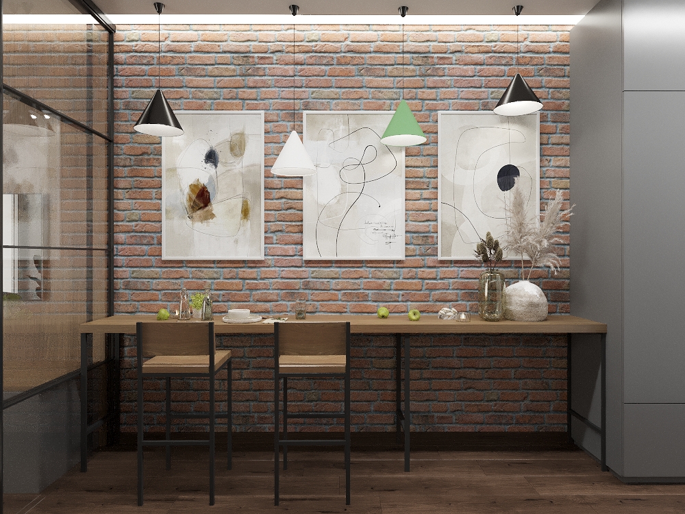 Фото № 5: 22 стильных интерьера с обоями под камень