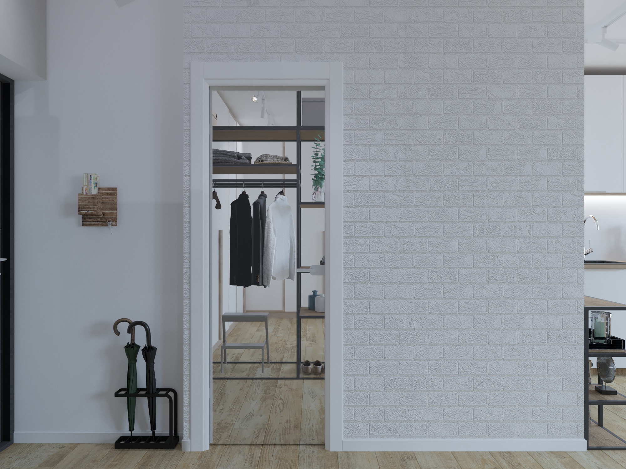 Фото № 18: 22 стильных интерьера с обоями под камень